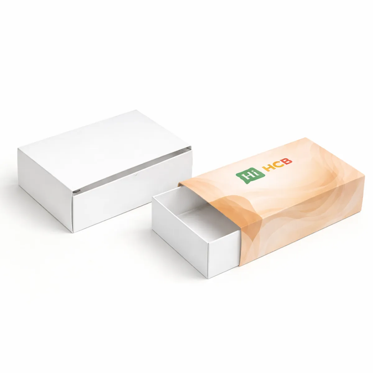 Slide-out match box style shapewear packaging in a soft pink hue with a sleek- modern design- class=